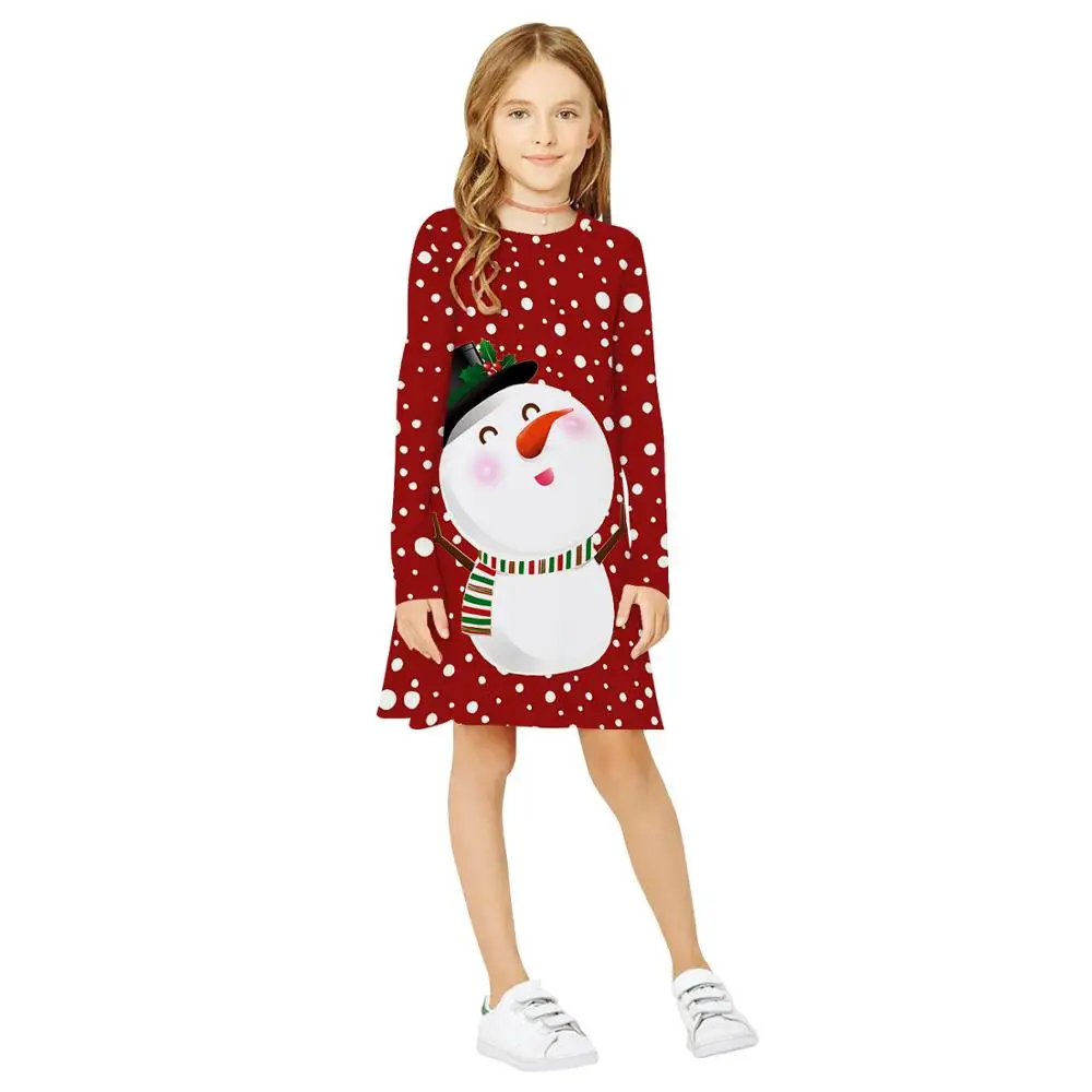 Christmas Print Girl Dresses Casual Long Sleeve Girls Dresses Chidren Clothes Costume 4 5 6 7 8 Years
Christmas Print Girl Dresses Casual Long Sleeve Girls Dresses Chidren Clothes Costume 4 5 6 7 8 Years