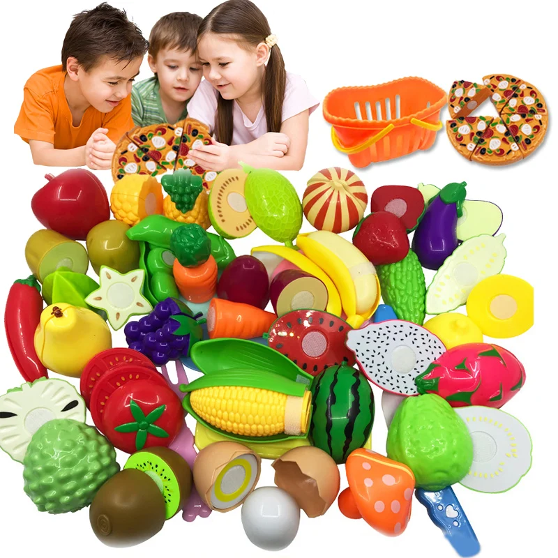 

Детская игрушка для кухни, корзина для покупок, набор для резки фруктов и овощей, еда, игрушки-симуляторы для игрового домика, подарки для девочек для раннего развития
