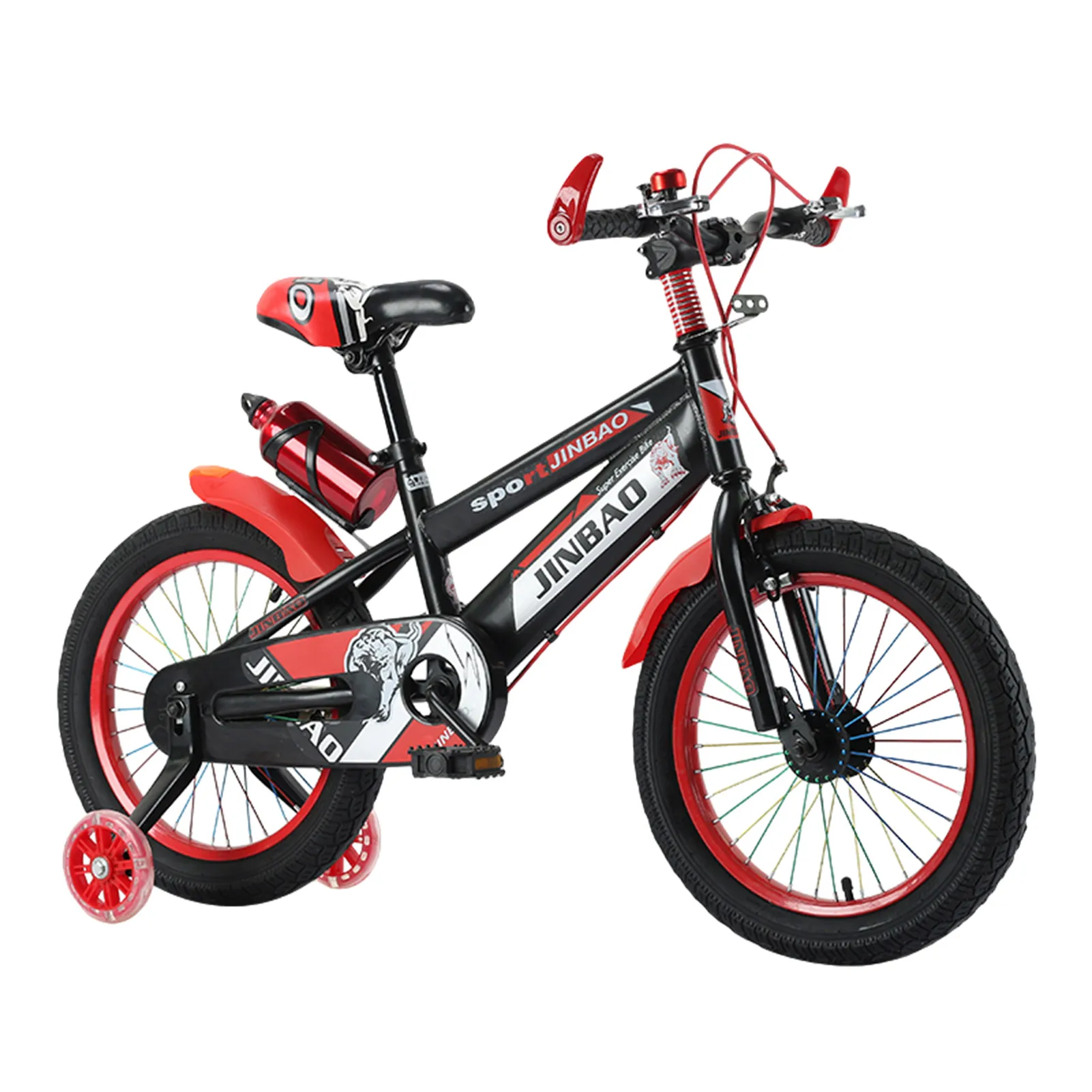 Children Bicycle High Quality Durable Anti-skid Shock Absorption Non-slip Grip Auxiliary Flashing Wheel Comfortable Saddle Bike | Спорт и