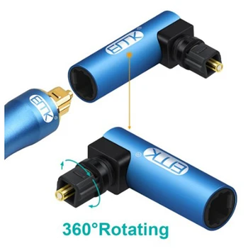 1Pcs EMK Optical Audio Cable 3.5 Mini Optical Connector to Digital SPDIF Toslink 90 degree right angle adapter
1Pcs EMK Optical Audio Cable 3.5 Mini Optical Connector to Digital SPDIF Toslink 90 degree right angle adapter