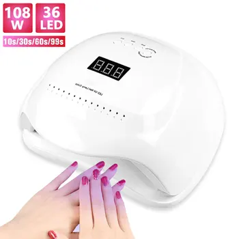 108/36W UV Lamp Nail Dryer For Nail Manicure Machine EU/US Plug Pro UV LED Gel Nail Lamp Fast Curing Gel Polish Ice Lamp
108/36W UV Lamp Nail Dryer For Nail Manicure Machine EU/US Plug Pro UV LED Gel Nail Lamp Fast Curing Gel Polish Ice Lamp