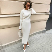 Women New Knitted Sweater and Skirt Two Piece Set Autumn Slim Fit Crop Tops Ladies Sweaters Skirts 2 Piece Sets Clothing 2021
Women New Knitted Sweater and Skirt Two Piece Set Autumn Slim Fit Crop Tops Ladies Sweaters Skirts 2 Piece Sets Clothing 2021