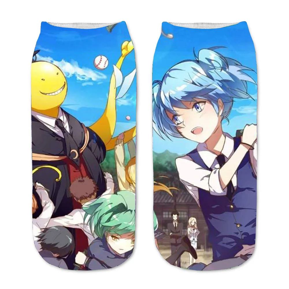

Socks Anime Assassination Classroom 3D Printed Cartoon Straight Socks Men Women teenager Party Short Sock Kawaii Ankle Sock