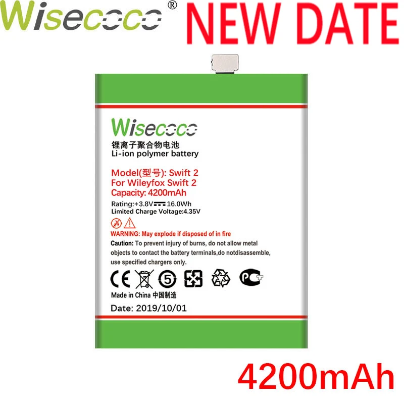 WISECOCO 4200mAh Battery For Wileyfox Swift 2 /2 Plus SmartPhone In Stock Latest Production High Quality Battery+Tracking Number
WISECOCO 4200mAh Battery For Wileyfox Swift 2 /2 Plus SmartPhone In Stock Latest Production High Quality Battery+Tracking Number