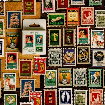 46 Pcs/Set Post Stamp Stickers Self Adhesive Paper Vintage Style Stickers Stationery Decor for Diary Scrapbook
46 Pcs/Set Post Stamp Stickers Self Adhesive Paper Vintage Style Stickers Stationery Decor for Diary Scrapbook