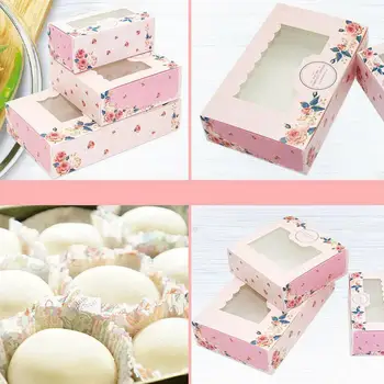 10PCS 2/4/6 Pack Mini Mooncake Paper Gift Box Transparent Window Candy Cookies Cake Box Wedding Favor Gift Bag Party Decor 
10PCS 2/4/6 Pack Mini Mooncake Paper Gift Box Transparent Window Candy Cookies Cake Box Wedding Favor Gift Bag Party Decor