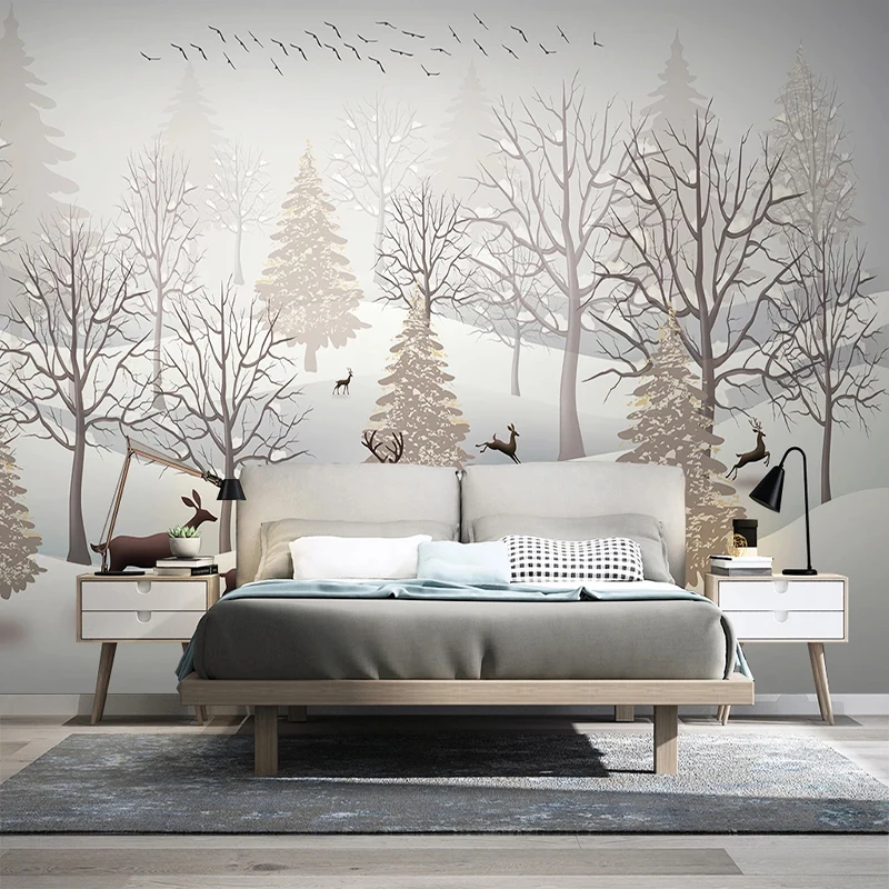 Custom-3D-Photo-Wallpaper-Nordic-Forest-Elk-Snow-Scenery-Wall-Murals-Modern-Restaurant-Living-Room-Bedroom (1)