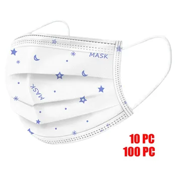 10/100pc Disposable Adults Masks Unisex Cartoon Print Face Mask Three-layer Ear Loop Mask Breathable Dust-proof Mask Mascarilla
10/100pc Disposable Adults Masks Unisex Cartoon Print Face Mask Three-layer Ear Loop Mask Breathable Dust-proof Mask Mascarilla