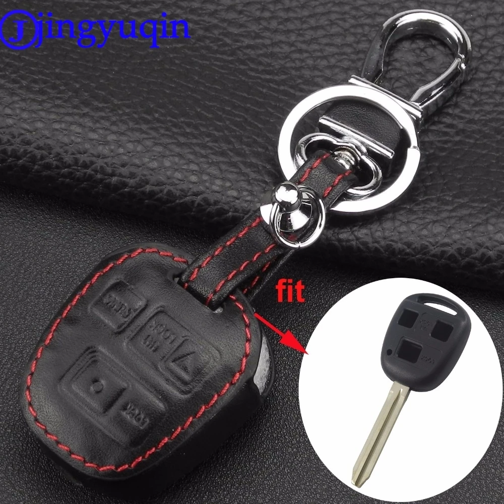 Jingyuqin кожаный чехол для автомобильного ключа Toyota Tarago RAV4 Corolla Camry Celica Avalon Lexus IS200 GS300
