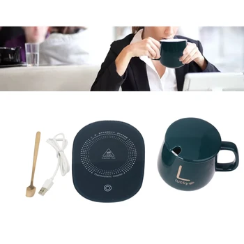 US Plug / USB 450ml Coffee Cup with Spoon and 55 Degree Thermostat Coaster Set for Home Living Room Study Room Office
US Plug / USB 450ml Coffee Cup with Spoon and 55 Degree Thermostat Coaster Set for Home Living Room Study Room Office