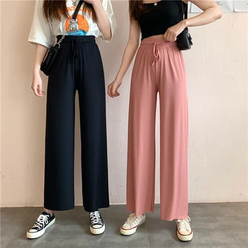 High Waist Wide Leg Pants Women Summer Elastic Waist Loose Casual Ankle-length Pants New 2020 Korean Style Ladies Trousers P753
High Waist Wide Leg Pants Women Summer Elastic Waist Loose Casual Ankle-length Pants New 2020 Korean Style Ladies Trousers P753
