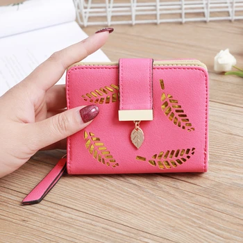 New Women Wallets Short Wallet Ladies Zipper Buckle Hollow Leaf Purse Wallet Female Women Zipper Purse Card Holder Mujer
New Women Wallets Short Wallet Ladies Zipper Buckle Hollow Leaf Purse Wallet Female Women Zipper Purse Card Holder Mujer