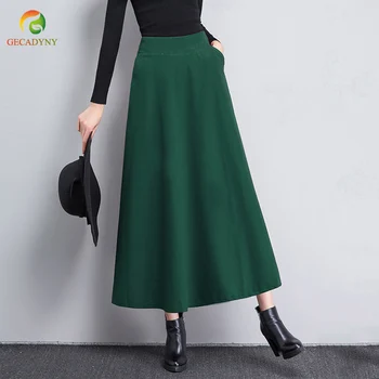 Women New Autumn Winter Long A Line Thick Warm Woolen Skirts Female Loose Solid Wool Big Swing Blends Skirts
Women New Autumn Winter Long A Line Thick Warm Woolen Skirts Female Loose Solid Wool Big Swing Blends Skirts
