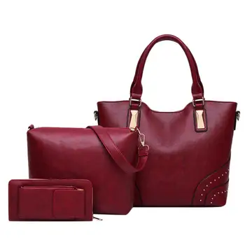 Women's Fashion Simple Three-Piece Solid Color Leather Shoulder Bag Handbag with Lock Messenger Bags for Women bolsa feminina
Women's Fashion Simple Three-Piece Solid Color Leather Shoulder Bag Handbag with Lock Messenger Bags for Women bolsa feminina