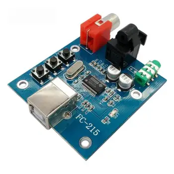 PCM2704 USB sound card DAC decoder board / USB input coaxial fiber and analog output / HIFI decoder board
PCM2704 USB sound card DAC decoder board / USB input coaxial fiber and analog output / HIFI decoder board