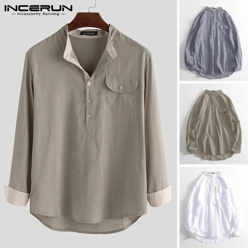 INCERUN Men 2020 Spring And Autumn Fashion Brand Chinese Vintage Baggy Cotton Shirt Mens Casual Social Blouse Camiseta Plus Size
INCERUN Men 2020 Spring And Autumn Fashion Brand Chinese Vintage Baggy Cotton Shirt Mens Casual Social Blouse Camiseta Plus Size