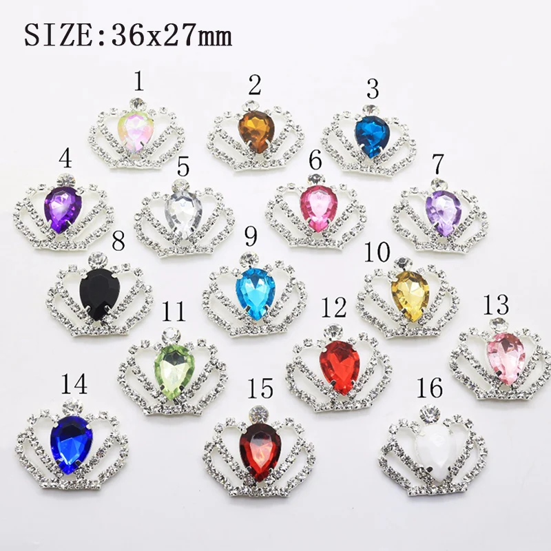 New hot 10pcs mixed color 27*36mm Shining Rhinestone Crown Diy household items Fine party and festival DIY decoration wholesale
New hot 10pcs mixed color 27*36mm Shining Rhinestone Crown Diy household items Fine party and festival DIY decoration wholesale