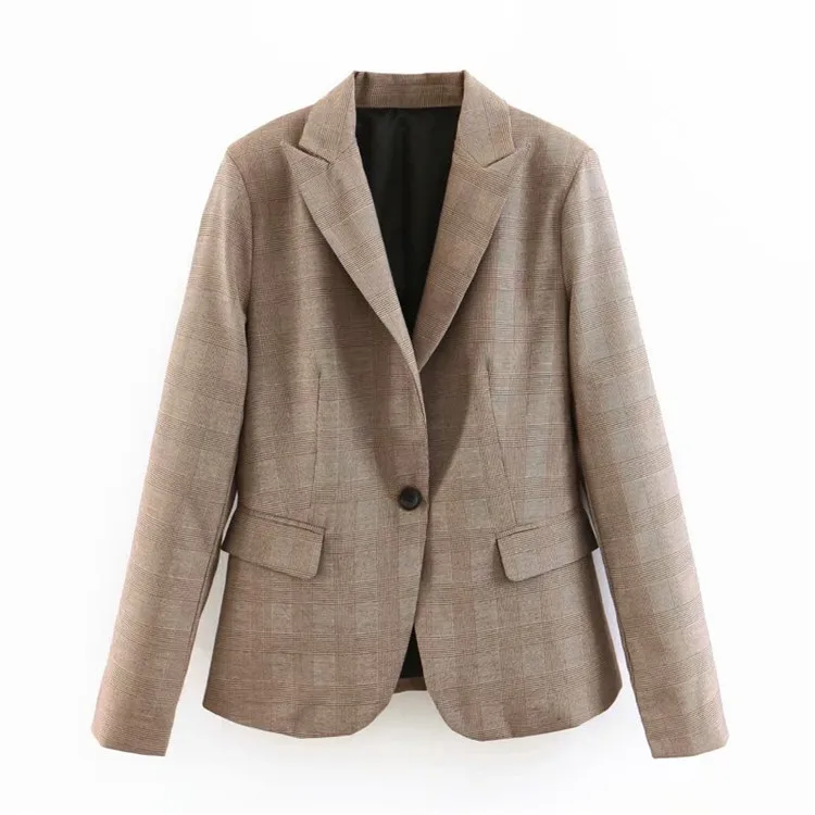 Z2019 Europe And America Spring New Style WOMEN'S Dress Plaid Casual Suit Jacket 2753/122 2753122
Z2019 Europe And America Spring New Style WOMEN'S Dress Plaid Casual Suit Jacket 2753/122 2753122