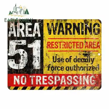 EARLFAMILY 13cm x 9.7cm for Area 51 Warning Sign Funny Car Stickers Vinyl Sunscreen RV VAN Fine Decal JDM Car Accessories Logo
EARLFAMILY 13cm x 9.7cm for Area 51 Warning Sign Funny Car Stickers Vinyl Sunscreen RV VAN Fine Decal JDM Car Accessories Logo