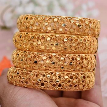 Annayoyo 4PCS Bangles for Women Gold Color African Twisted Bangles and Bracelets Arab Ethiopian Jewelry Fashion 
Annayoyo 4PCS Bangles for Women Gold Color African Twisted Bangles and Bracelets Arab Ethiopian Jewelry Fashion