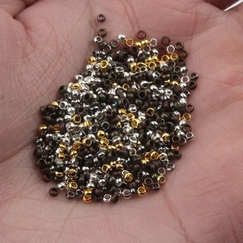 500pcs/lot Gold Silver Color Ball Crimp End Beads Dia 2 2.5 3 mm Stopper Spacer Beads For Jewelry Making Diy Findings Supplies
500pcs/lot Gold Silver Color Ball Crimp End Beads Dia 2 2.5 3 mm Stopper Spacer Beads For Jewelry Making Diy Findings Supplies
