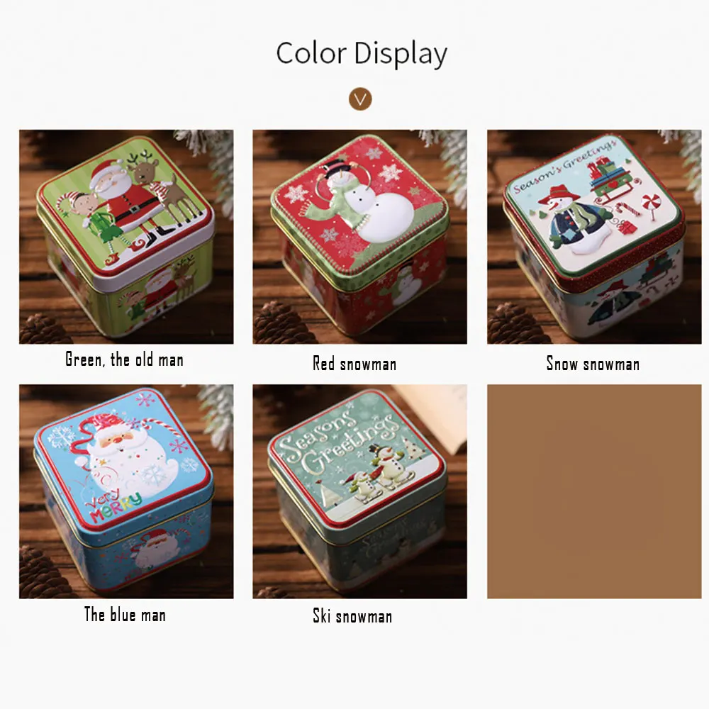 christmas candy box cute mini gift package tin box candy baking