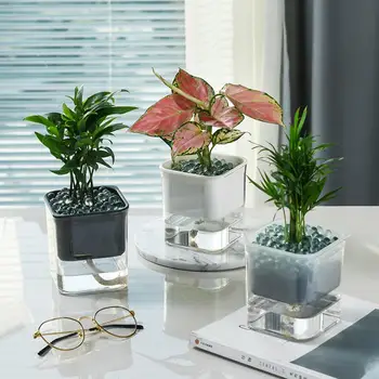 1pcs Automatic Watering Planter Pot Ceramic Flowerpot With Glass Water Container For Green Plants Succulent Plant Cactus Pots
1pcs Automatic Watering Planter Pot Ceramic Flowerpot With Glass Water Container For Green Plants Succulent Plant Cactus Pots