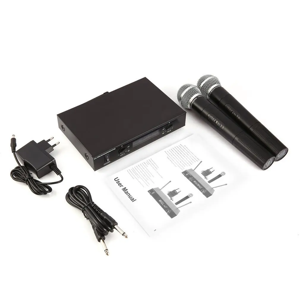 Professional Karaoke UHF Dual Wireless Microphone System 2 Channels 220V Handheld Microphone Mic With Receiver for Party KTV
Professional Karaoke UHF Dual Wireless Microphone System 2 Channels 220V Handheld Microphone Mic With Receiver for Party KTV