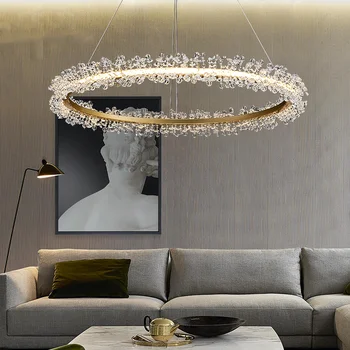 New Post-modern light luxury crystal pendant lights living room simple creative personality dining lamp bedroom Pendant lights
New Post-modern light luxury crystal pendant lights living room simple creative personality dining lamp bedroom Pendant lights