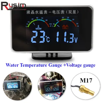 New Arrival 12V/24V Car LCD water temperature gauge thermometer voltage Gauge Temperature Voltage Meter M17 Sensor for car truck
New Arrival 12V/24V Car LCD water temperature gauge thermometer voltage Gauge Temperature Voltage Meter M17 Sensor for car truck