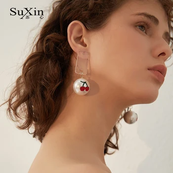 SuXin Earrings 2020 New Simple Cherry Temperament Earrings For Women Long Pearl Drop Earrings Jewelry Gift
SuXin Earrings 2020 New Simple Cherry Temperament Earrings For Women Long Pearl Drop Earrings Jewelry Gift