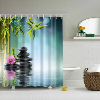 

Scene Version Multi-styles 3D HD Digital Printed Shower Curtains Waterproof Moisture-proof Bathroom Curtains Case