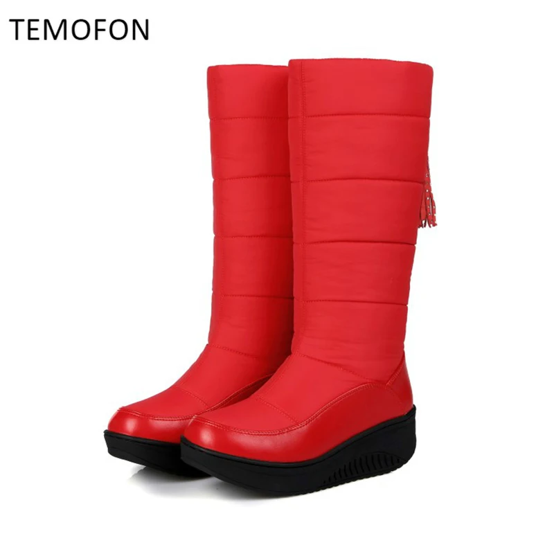 Women Winter Boots Platform Winter Shoes Warm Non-slip Waterproof Long Snow Boots Round Toed Women Fashion Botas Mujer HVT438 
Women Winter Boots Platform Winter Shoes Warm Non-slip Waterproof Long Snow Boots Round Toed Women Fashion Botas Mujer HVT438