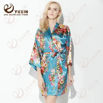 Floral satin plus size ladies knee-length robe printed flowers bride bridesmaid wedding robe bathrobe sexy pajamas new 
Floral satin plus size ladies knee-length robe printed flowers bride bridesmaid wedding robe bathrobe sexy pajamas new