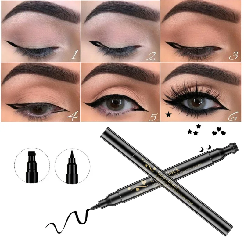 Double Head Waterproof Liquid Stamp Eyeliner Pen Eye Tattoo Stamping Eye Liner Pencil Women Makeup Tools Love/Star/Moon TSLM2
Double Head Waterproof Liquid Stamp Eyeliner Pen Eye Tattoo Stamping Eye Liner Pencil Women Makeup Tools Love/Star/Moon TSLM2