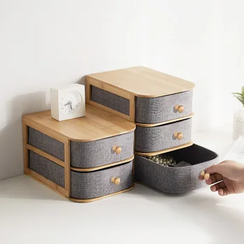 Wooden Storage Box Cosmetic Organizer Bamboo Cloth Office Desktop Storage Casket Makeup Storage Container Home Sundry Organiser
Wooden Storage Box Cosmetic Organizer Bamboo Cloth Office Desktop Storage Casket Makeup Storage Container Home Sundry Organiser