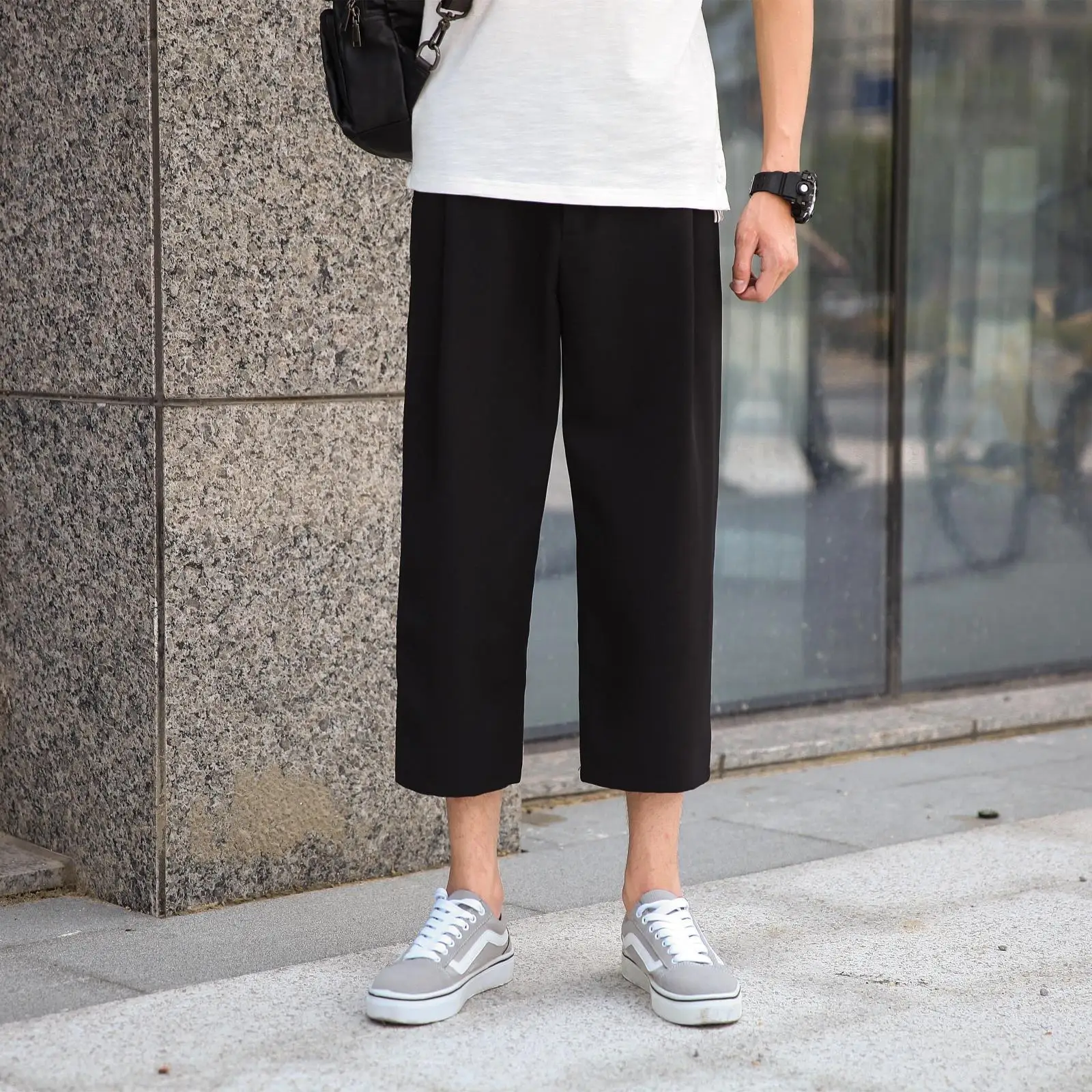 Fashion Loose Pants Men's Casual Cropped Pants Summer 8 Points Wide Leg Pants Sub-
Fashion Loose Pants Men's Casual Cropped Pants Summer 8 Points Wide Leg Pants Sub-
