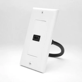 High Quality 1-Port HDMI Pigtail Wall Face Plate Panel Cover Outlet Extender 4K ARC HDR White
High Quality 1-Port HDMI Pigtail Wall Face Plate Panel Cover Outlet Extender 4K ARC HDR White