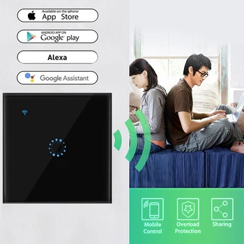 1 Gang Smart WiFi Light Switch EU Standard Touch Switch App Remote Control Switch Wall Switch Panel Work With Alexa Google Home
1 Gang Smart WiFi Light Switch EU Standard Touch Switch App Remote Control Switch Wall Switch Panel Work With Alexa Google Home