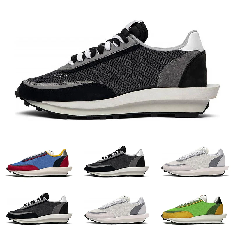 

2019 Sacai LDV Waffle running shoes for men women black white grey pine Green Gusto Varsity Blue mens trainers fashion sports