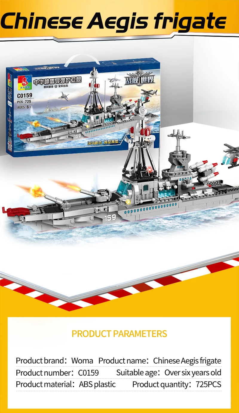 778PCS Building Blocks Military Army with Big Boat WW2 Military Army LegoINGlys Blocks Bricks toy Birthday Gift Children 2020 (1)