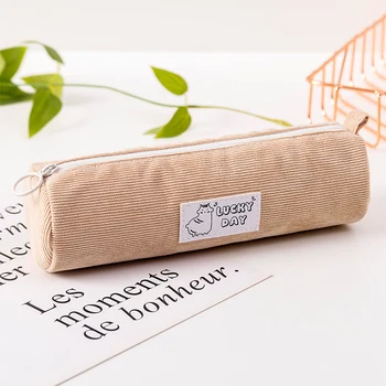 Unisex Corduroy Pencil Case Cartoon Pattern Stationery Storage Bag with Zipper Pen Pouch 
Unisex Corduroy Pencil Case Cartoon Pattern Stationery Storage Bag with Zipper Pen Pouch