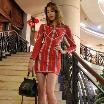Autumn Winter Bandage Dress 2020 New Arrivals Sexy Long Sleeve O Neck Mini Vestidos Party Club Patchwork Bodycon Dresses Women
Autumn Winter Bandage Dress 2020 New Arrivals Sexy Long Sleeve O Neck Mini Vestidos Party Club Patchwork Bodycon Dresses Women