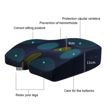 Memory Foam Seat Cushion Orthopedic Pillow Coccyx Office Chair U Shaped Cushion Hip Support Lumbar Car Seat Butt Hemorrhoid
Memory Foam Seat Cushion Orthopedic Pillow Coccyx Office Chair U Shaped Cushion Hip Support Lumbar Car Seat Butt Hemorrhoid