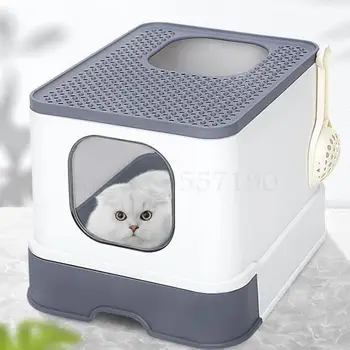 Fully Enclosed Cat Litter Box Large Anti-spatter Drawer Top Into Cat Toilet Deodorization Extra Large Oversized Cat Supplies
Fully Enclosed Cat Litter Box Large Anti-spatter Drawer Top Into Cat Toilet Deodorization Extra Large Oversized Cat Supplies
