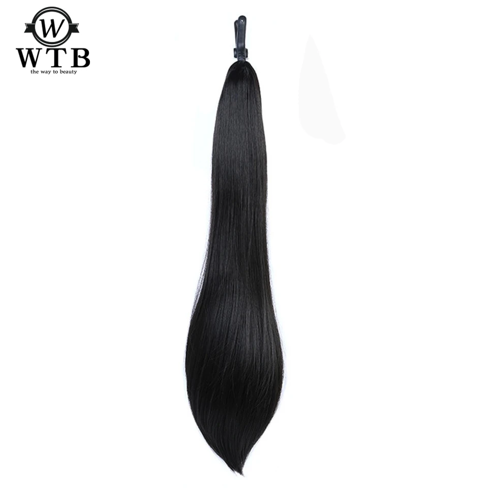 WTB Heat Resistant Straight Long Synthetic Ponytail Clip In Pony Tail Hair Extensions Wrap on Hairpieces Hairstyles
WTB Heat Resistant Straight Long Synthetic Ponytail Clip In Pony Tail Hair Extensions Wrap on Hairpieces Hairstyles