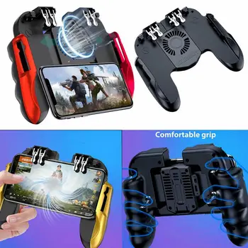 Game Controller Joystick Trigger Six Finger Mobile Phone Cooling Handle Gamepad Button Sensitive Touch Grip With Cooling 
Game Controller Joystick Trigger Six Finger Mobile Phone Cooling Handle Gamepad Button Sensitive Touch Grip With Cooling