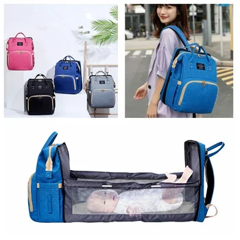 Multi-function Baby Diaper Backpack Oxford Cloth Stroller Nappy Maternity Bag Large Capacity Travel Folding Bed Mommy Crib Pack 
Multi-function Baby Diaper Backpack Oxford Cloth Stroller Nappy Maternity Bag Large Capacity Travel Folding Bed Mommy Crib Pack