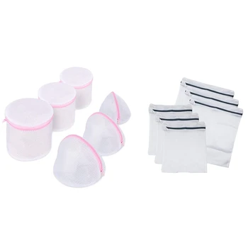 Small Triple-cornered-Shape x 3/Cylinder x 3 Laundry Net 6x Mesh Laundry Bags with Zipper Closure-3 Large 3 Medium
Small Triple-cornered-Shape x 3/Cylinder x 3 Laundry Net 6x Mesh Laundry Bags with Zipper Closure-3 Large 3 Medium