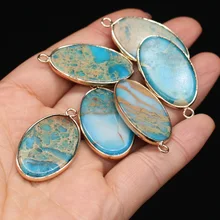 Natural Semi-precious stone Pendants Oval Gold-plate Crystal for DIY Girl's Necklace Earrings Jewelry Making Accessories
Natural Semi-precious stone Pendants Oval Gold-plate Crystal for DIY Girl's Necklace Earrings Jewelry Making Accessories